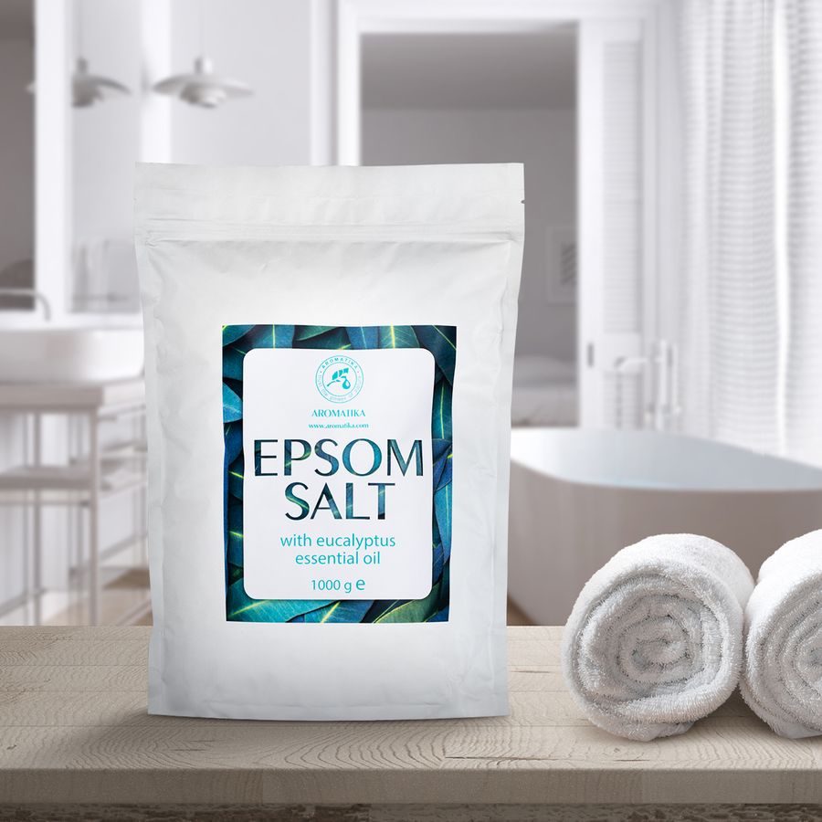 Соль Эпсома (английская) с эвкалиптовым эфирным маслом 1 кг Ароматика