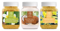 Набор солей для ванн «Моной де Таити», «Кокос», «Ваниль» 3 шт x 400 г Ароматика