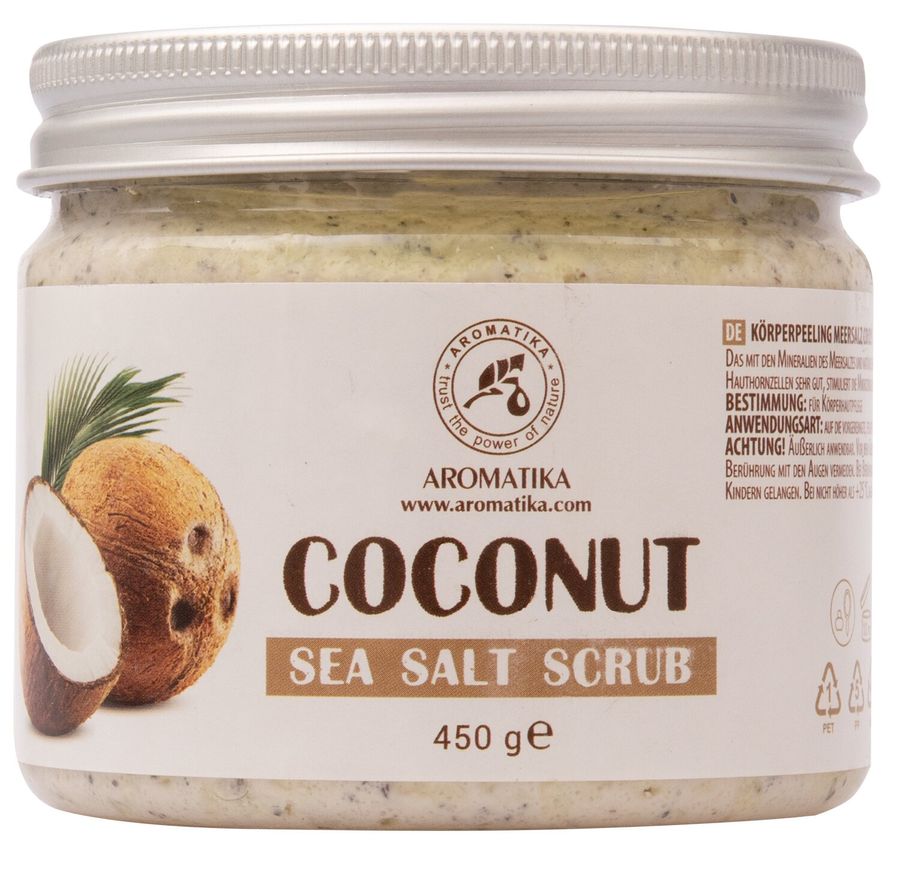 Кокосово-солевой скраб для тела «Coconut» 450 г Ароматика
